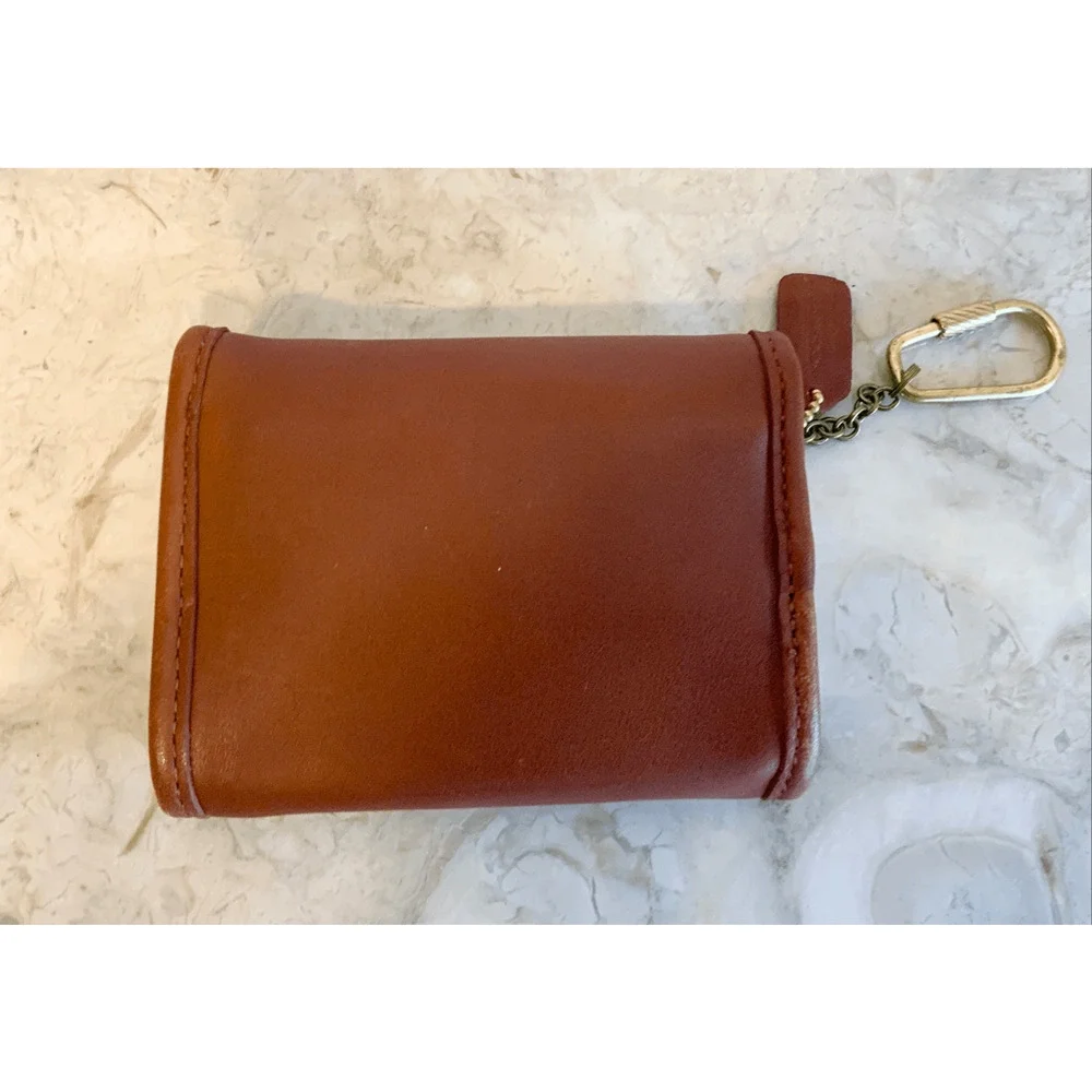 Coach Vintage British Tan Leather Multifunction Wallet 7219